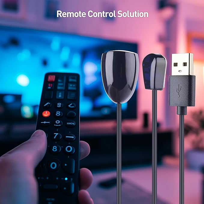 Cable Matters Infrared Remote Extender Cable - 25ft, IR Repeater Kit Cable, IR Extender, USB Infrared Remote Blaster Cord Up to 15ft Signal Range, NOT Compatible with RF Signals