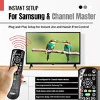 ANDERIC RRCM7500 for Channel Master DVR Remote Control CM7500XRC2 Replacement Remote for Channel Master - Works 100% - Works CM7500XRC2, CM7500GB16, CM7001, CM7004, CM7500TB1
