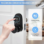 JESSTTI Electronic Door Lock with Touchscreens,Door Locks for Front Door, Electronic Door Knob with/IC Card/Password/Key,Digital Door Lock with Keypad