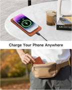Valet Tray, Built in Wireless Charging Pad, Nightstand Organizer, Two-Toned Premium Vegan Leather Desk Bedside Caddy Organizer Tray for Keys, Watch, Wallet,Jewelry (Brown Patchwork)