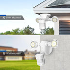 SANSI Upgraded 25W Motion Sensor Outdoor Lights 3000LM Flood Lights Outdoor, 5000K Dusk to Dawn Security Light, 4 Modes, 320°Wide Angle Illumination Super Bright for Garage Yard Patio Wired Not Solar