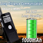 ELIDAIP T-M16 Small Walkie Talkies,Portable Two Way Radio with Earpiece & Mic Set Headsets,VOX Hands Free for Restaurants,Hotel,Sports & Outdoor Activities,Hospitals,Tourism,Black 2 Pack