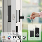X3 Apple Home Key Door Lock Deadbolt, iOS ONLY, Smart Keyless Entry Door Lock with Fingerprint, Works with HomeKit Over Thread (Border Router), Voice/App/Remote Control, IP65 Weatherproof, Silver