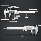 Digital Calipers, Caliper Measuring Tool with Large LCD Screen, Stainless Steel Micrometer Caliper Digital, Auto-Off Feature, Screen Splash Proof, Switch from Inch Metric Fraction (6Inch/150mm)