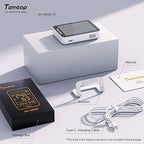 Temtop 2 Pack S1 Indoor Air Quality Monitor, Portable AQI PM2.5, Temperature, Humidity Detector for Home, Office or School, Air Quality Tester 4 More Home Monitoring, Battery Powered, Magnetic Suction