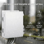 Namunanee Outdoor Electrical Junction Box with High Power Outlet, 16" H* 12" L* 5.9" W, ABS Water Resistant Enclosure with Internal Mounting Panel & Hinged Cover.