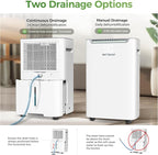 4,500 Sq Ft Home Dehumidifier with Drain Hose, 75 OZ Water Tank, 24 Hr Timer, 55 Pints High Efficiency Compressor for Basements, Bathrooms, Bedrooms and Laundry Rooms