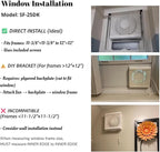 SAILFLO 10 Inch Window Shutter Exhaust Fan,11.6 x 11.6 Inch Cutout, 406CFM 35W Wall-Mounted Ventilation Air Intake Extractor for Bathroom Home