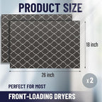 Teenyyou 2 Pcs 26" x 18" Dryer Top Protector Mat, Washer and Dryer Topper, Non Slip Waterproof Machine Cover Dust Proof Quick Drying Topper Pad for Laundry and Kitchen (Stylish)