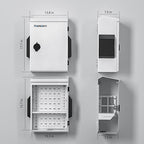 Outdoor Electrical Box, Cold-Rolled Steel Plate, Aluminum Alloy Back Beam, One-Piece Ventilation Design, IP65 Waterproof, Wall/Pole Mounted (17.6" x 13.8" x 7.9")