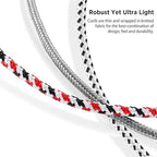DUKABEL Headphone Splitter, Knitted 3.5mm Audio Splitter TRS 3-Pole Aux Splitter Cable for Headphones Earphones Speakers -Zebra White