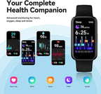 Enfit Fitness Trackers,Smart Watch with 1.47" Color Screen,100+Sport Modes Fitness Watch with Heart Rate Sleep Monitor, Pedometer Step Counter Watch, 3TAM Waterproof Activity Trackers for Women Men,BK