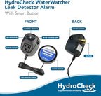 HydroCheck Water Sensor Alarm, Smart Water Leak Detector for Home & Basements | Made in The USA | Automatic Flood Detectors and Water Alarm, Pure Water Capable (WaterWatcher)