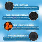 Fidget Dodecagon –12-Side Fidget Toys Cube Relieves Stress and Anxiety Anti Depression Travel Toy Christmas Stocking Stuffers Gifts for Children and Adults (A1 Black)