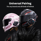 BIKECOMM Salut Motorcycle Helmet Speakers Intercom – 1000M Range Wireless Speakers - Helmet Communication System, IP67, Black, Twin Pack