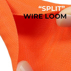 HOLED 3/4 inch Split Braided Cable Management Sleeve for USB Cable Power Cord Audio Video Cable, Wire Loom Cord Protector from Cat Dog Chewing (Orange, 10FT)