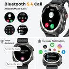 Smart Watch, 2026 AMOLED 1.43" Fitness Smartwatch for Men Women, Bluetooth 5.4 Call, 130+Sports Modes, 60+Days Flashlight, Heart Rate/Sleep Monitor, IP68 Waterproof Activity Tracker for Android iOS