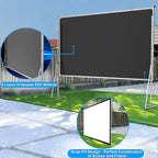 JWSIT 200 inch Projector Screen with Stand,Upgraded 3 Layers PVC 16:9 Large Outdoor Projector Screen,Portable Outdoor Movie Screen with Carrying Bag for Large Commercial Performance