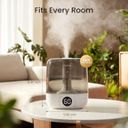 Provirtec 6L Self-Cleaning Humidifier for Large Room, CleanCare Warm & Cool Mist, No-Leak Design & Top Fill, 60 Hour Runtime, Quiet Ultrasonic Auto Mode with Remote Control for Bedroom & Home