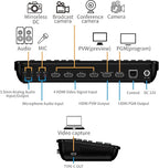 Yinker 4-Channel HDMI Live Stream Switcher, Video Mixer Switcher w/PVW & PGM 2-HDMI Output, 3.5mm Audio for OBS YouTube Real Time Live Streaming Production
