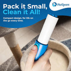 PetLovers Mini Lint Roller Travel Size 50 Sheets – Compact pet Hair Remover for Dog and cat Fur. Lightweight Design Ideal for Clothes Furniture and car. Perfect for Quick and Easy on The go Cleaning