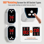 5-in-1 Carbon Monoxide Detectors Plug in, Natural Gas Leak & Smoke Alarm with Temp/Humidity, Battery Backup, CO Detector with LCD Display, Propane Gas Monitor for Home Hotel Travel Camping RV