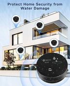 Geevon 2 Pack Water Leak Detectors, 100dB Water Sensor Alarms Flood Detector for Basements, Bathrooms, Laundry Rooms, Kitchens, Garages, and Attics, Water Alarms Battery-Operated (Battery Included)