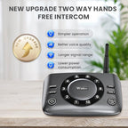 Hands-Free Intercoms Wireless for Home Business, Wuloo Upgrade Two Way Audio Intercom System for Elderly, Full Duplex Room to Room Intercom with 5280 ft Range Clear Sound Anti-Interference, Pack of 2