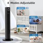 Antarctic Star Tower Fan Portable Floor Fans 85°Oscillating Fan Quiet Cooling 12H Timer Remote Control Standing Bladeless Electric 3 Wind Speeds 4 Modes Bedroom Office,36 inch, Grey