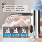 Automatic Soap Dispenser Touchless for Kitchen Bathroom Sink Built in Electric Soap Dispenser Infrared Sensors Liquid Commercial Dispenser with Bottle and Pump 33.81oz/1000ml (Chrome)