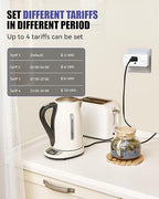 BALDR Wi-Fi Home Power Monitor Consumption Watt Meter w/Smart Socket - Electric Meter w/Tariffs & Budget Alerts, Power Meter Home Energy Monitor, Electricity Usage Monitor Smart- 2.4GHZ Network Only