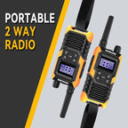 KETELESE T4 Walkie Talkie IP67 Waterproof, Type-C Rechargable Two Way Radio, Dual PTT, NOAA Weather, VOX, Group, Scan, FRS Radios 2 Watts, for Adults, 2Pack, Orange