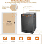 Tecmojo 18U Wall Mount Rack Network Cabinet for 19" IT Equipment,with Lockable Mesh Door and Side Panels,Cooling Fan,Black,17.7inch Depth for AV/Computer/Electronics Equipment Data Rack