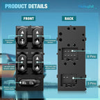 Nilight Power Master Window Switch Compatible with 2004 2005 2006 2007 2008 Ford F-150 2003-2006 Expedition 2003-2008 Crown Victoria & Mercury Grand Marquis Replacement Windows Switches