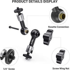 SmallRig 5.5 Inches Adjustable Friction Articulating Magic Arm, with Both 1/4" Screw for LCD Monitor/LED Lights