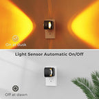 L LOHAS LED Night Light Projector, 2 Pack Color Changing Night Light Plug into Wall, Dusk to Dawn Sensor, Rotating Nightlight, RGB Ambient Lighting for Bathroom, Gaming Room, Decor, Gifts