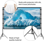 TOWOND Projector Screen with Stand, 100 inch Outdoor Projector Screen Portable Indoor Projection Screen 16:9 4K Rear Front Movie Screen with Carry Bag for Home Backyard Theater