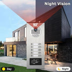 Wired Apartment Video Intercom System,1080P HD Video Doorbell, Compatible with 10 Units 7-inch Touchscreen,Supports Motion Detection,Two-Way Audio,Tuya Smart Home