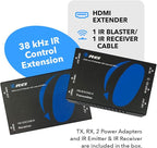 OREI HDMI over Ethernet Extender Over CAT5/CAT6 over IP one to many option, with IR Upto 330 Feet - Loop Out - 1080P Full HD Signal Distribution (HD-EXM330-K)