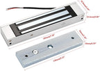 Electric Magnetic Lock 180KG 350LBS Holding Force Electromagnet Lock 12V Fail Safe NC Mode Single Door for Access Control System