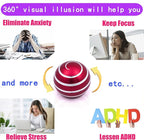 Desk-Fidget-Toys for Kinetic-Toy: Cool-Gadgets Cool-Stuff for Adults Kids Teens, Spinning Up to 180 Seconds, Stress Relief Toy for Christmas Optical-Illusion Gift for Office School Home Women Men