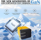 80W GaN Fast Charger with Retractable USB-C Cable 3-in-1 Wall Charger Block with Built-in Type-C Cord & 2 USB Ports, PD 3.0 & QC 4.0 Fast Charging for iPhone 15/16/17, Samsung Galaxy, Pixel, iPad Y