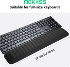 MEKASS Keyboard Wrist Rest, Soft Memory Foam Wrist Support for Keyboard, Arm Rest for Desk Wrist Pain Relief, Wrist Pad for Long Hours of Work, Gaming, Studying (Light Blue)