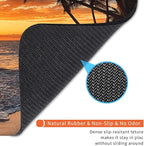 Armanza Square Mouse Pad Beach Sunset, Personalized Premium-Textured Custom Mouse Mat Design, Washable Mousepad Cloth, Non-Slip Rubber Base Computer Mouse Pads for Wireless Mouse