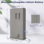 Lesaps 1Pack Rechargeable Reveal Lipo Lithium Battery Pack for Trail Camera Reveal X Gen 3.0, 2.0, X Pro 3.0, Pro, X Ultra 3.0, SK, XB, X - Upgraded LED Meter & Solar Charging
