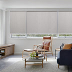 ZSTARR Motorized Smart Blind for Window,Automatic Blackout Roller Shade Compatible, with Remote Control, Child Safety Rechargeable Battery Blind with Valance,Customize (Buff Colour)