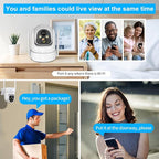 2K PTZ Solar WiFi Security Camera with AI Motion, Color Night Vision, 360 View, Waterproof, Alarm - Rechargeable Battery