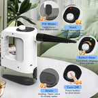 Steam Cleaner, 3-Level Adjustable Handheld Steam Cleaner, 15s Heat-Up, 400ML Large Capacity Steamer Cleaning with 14 pcs Accessories, Portable Steam Cleaner for Home for Dirt, Grease, Tile,Floor, Car