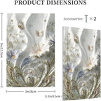 Bvtewkhz Boho Floral Wild Flower No Device Single Blank Decorative Light Switch Covers Electrical Faceplate Switch Plates for Bathroom Kitchen Home