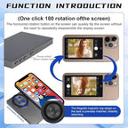 LANBOUY Selfie Screen Back Camera Monitor Phone Vlog Magnetic Selfie Screen Mirroring Vlogging Content Creator Kit for Live Stream Tiktok, Compatible with iPhone